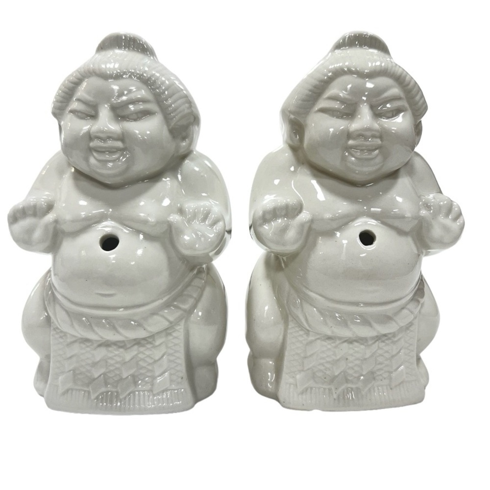 Ceramic Japanese Sumo 12 oz Tiki Drinking Mug Set